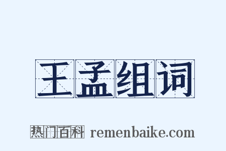 王孟组词是什么意思的图片